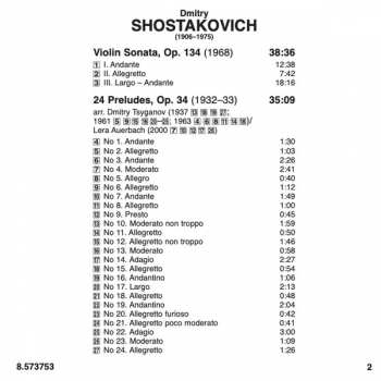 CD Dmitri Shostakovich: Violin Sonata; 24 Preludes