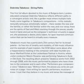 CD Dobrinka Tabakova: String Paths