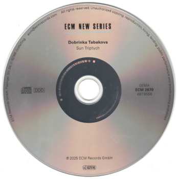 CD Dobrinka Tabakova: Sun Triptych