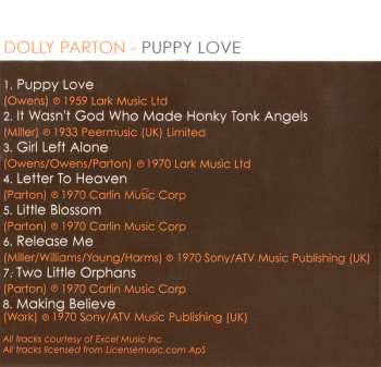 CD Dolly Parton: Puppy Love
