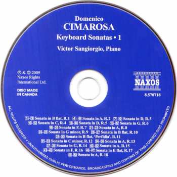 CD Domenico Cimarosa: Keyboard Sonatas • 1