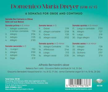 CD Domenico Maria Dreyer: 6 Sonatas For Oboe And Continuo