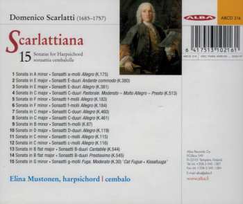 CD Domenico Scarlatti: Scarlattiana (15 Sonatas For Harpsichord)