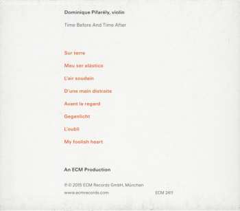 CD Dominique Pifarély: Time Before And Time After
