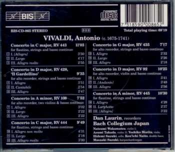 CD Antonio Vivaldi: Concerti Per Flautino E Flauto Dolce