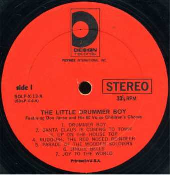 LP Don Janse And His 60 Voice Children's Chorus: The Little Drummer Boy