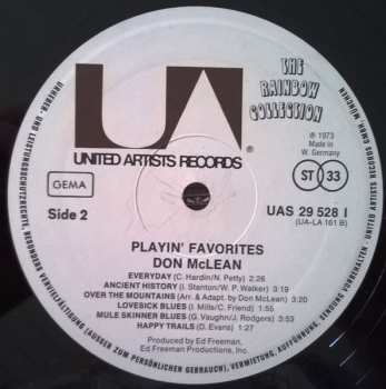 LP Don McLean: Playin' Favorites