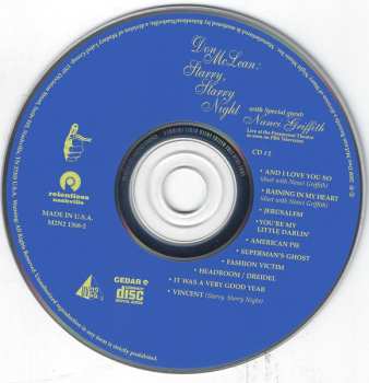 2CD Don McLean: Starry, Starry Night (Live at the Paramount Theater as seen on PBS Television)