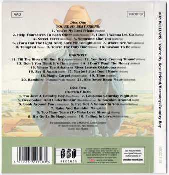 2CD Don Williams: You're My Best Friend / Harmony / Country Boy