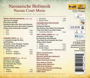 CD Klaus Mertens: Nassauische Hofmusik 