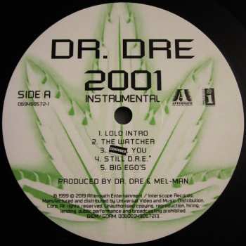 2LP Dr. Dre: 2001 (Instrumentals Only)