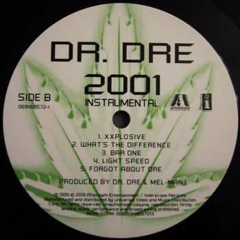 2LP Dr. Dre: 2001 (Instrumentals Only)