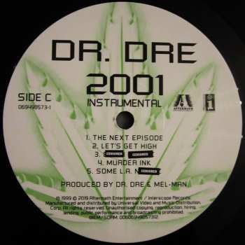 2LP Dr. Dre: 2001 (Instrumentals Only)