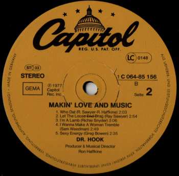 LP Dr. Hook: Makin' Love And Music