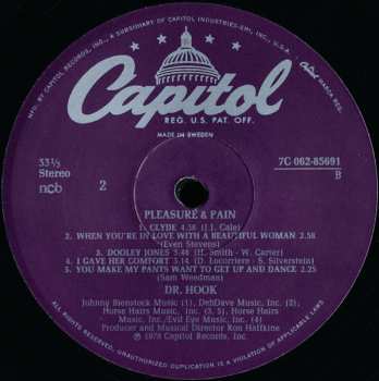 LP Dr. Hook: Pleasure & Pain
