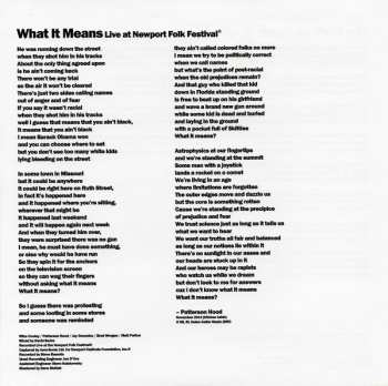 SP Drive-By Truckers: What It Means (Live at Newport Folk Festival)/ The Perilous Night