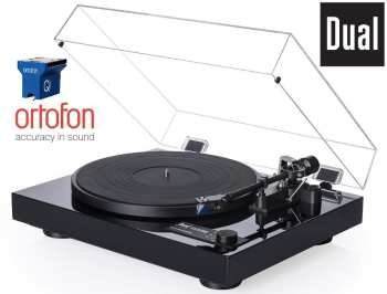 Hi-Fi DUAL CS 618Q High End Černý Piano lak + Ortofon QUINTET BLUE (MC)
