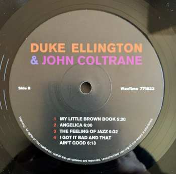 LP Duke Ellington: Duke Ellington & John Coltrane LTD