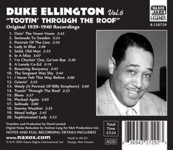 CD Duke Ellington: Tootin' Through The Roof. Classic Recordings Vol. 6: 1939-1940 