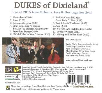 CD Dukes Of Dixieland: Live At 2015 New Orleans Jazz & Heritage Festival
