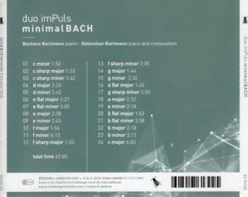 CD Johann Sebastian Bach: minimalBACH (Preludes from Well-Tempered Clavier Revised By Sebastian Bartmann)