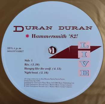 2LP Duran Duran: Hammersmith '82! CLR