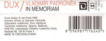 MC Dux: 1986 Vladimír Padrůněk, In Memoriam