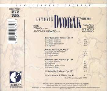 CD Antonín Dvořák: Complete Music For Violin And Piano