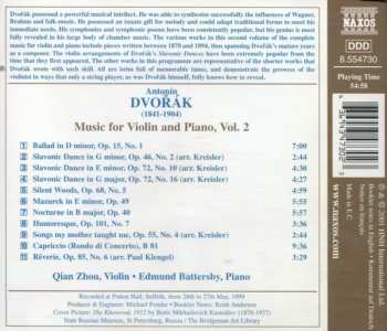 CD Antonín Dvořák: Music For Violin And Piano, Volume 2: Ballad • Capriccio • Silent Woods