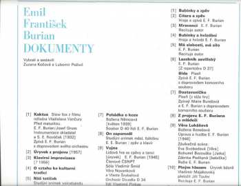 LP E. F. Burian: Dokumenty