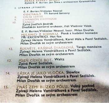 LP E. F. Burian: Písničky A Songy