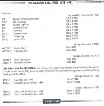 CD Earl Hines And His Orchestra: 1928-1932