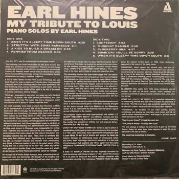 LP Earl Hines: My Tribute To Louis: Piano Solos By Earl Hines