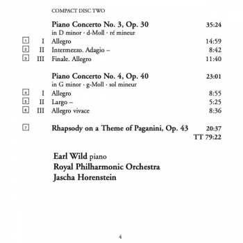 2CD The Royal Philharmonic Orchestra: Piano Concertos Nos 1-4 · Rhapsody On A Theme Of Paganini