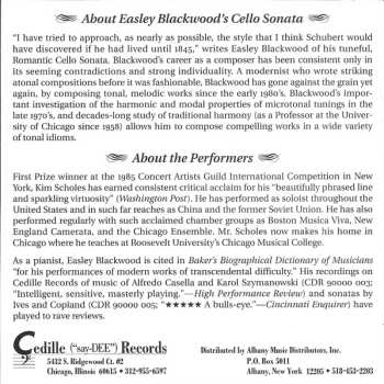 CD Easley Blackwood: Blackwood & Bridge Cello Sonatas