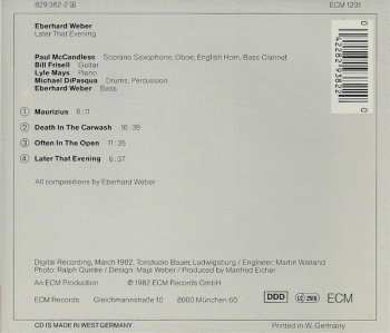 CD Eberhard Weber: Later That Evening