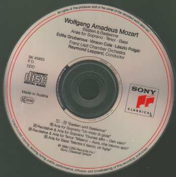 CD Wolfgang Amadeus Mozart: Bastien & Bastienne