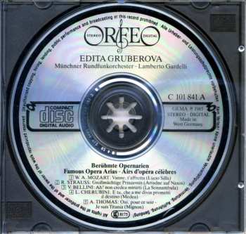 CD Edita Gruberova: Berühmte Opernarien = Famous Opera Arias = Airs D’opéra Célèbres