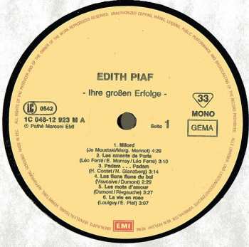 LP Edith Piaf: Ihre Grossen Erfolge