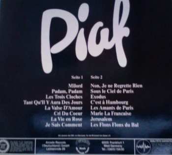 LP Edith Piaf: Ihre Grössten Erfolge