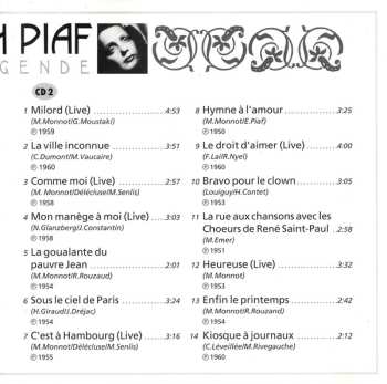 2CD Edith Piaf: La Légende