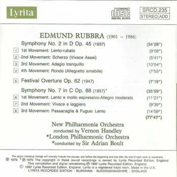 CD Sir Adrian Boult: Symphony No 2 • Symphony No 7 • Festival Overture