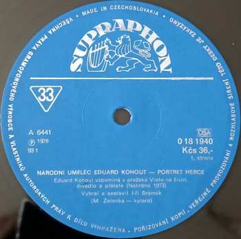 LP Eduard Kohout: Portrét Herce