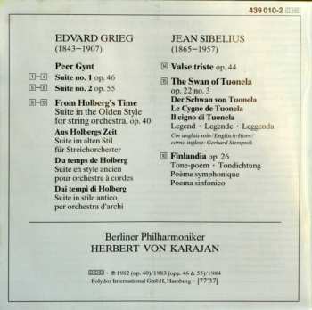 CD Edvard Grieg: Peer Gynt Suites • Holberg Suite / Finlandia • Valse Triste