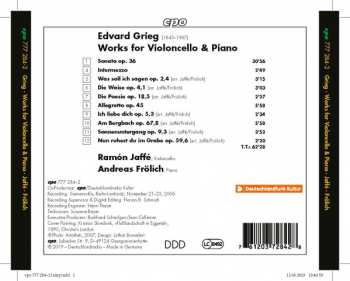 CD Edvard Grieg: Works For Violoncello & Piano
