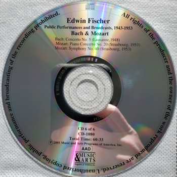 6CD/Box Set Edwin Fischer: The Legacy Of A Great Pianist (Concert Performances And Broadcasts 1943-1953)