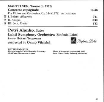 CD Einojuhani Rautavaara: Dances With The Winds (Flute Concertos By Rautavaara, Bashmakov, Sallinen And Marttinen)