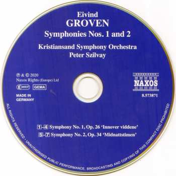 CD Eivind Groven: Symphonies Nos. 1 And 2