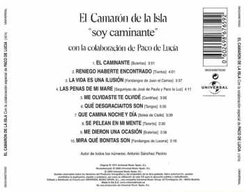 CD Paco De Lucía: Soy Caminante