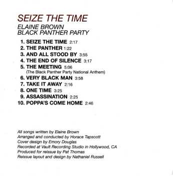 CD Elaine Brown: Seize The Time - Black Panther Party